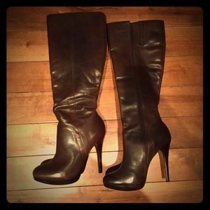 BNWT Aldo Brown Leather Stiletto Boots